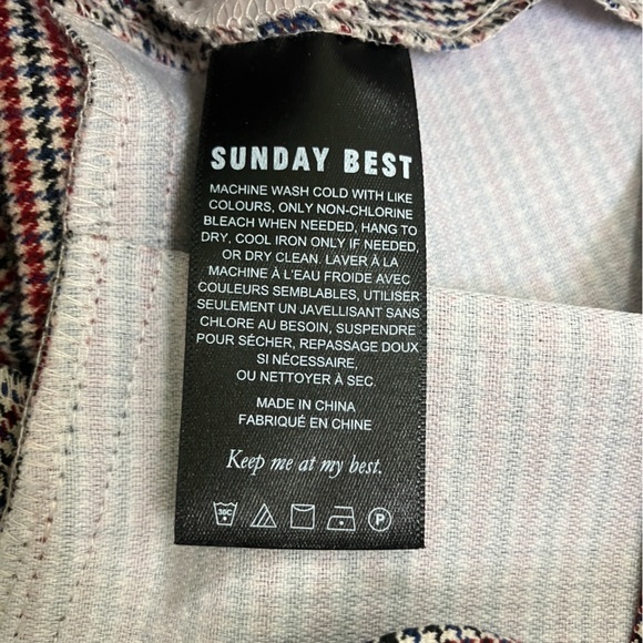 Aritzia Sunday Best Tartine mini houndstooth long sleeve dress - Picture 11 of 12